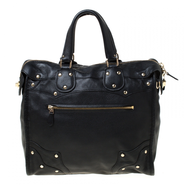 Pre Owned Coach Black Leather Rhyder 33 Satchel