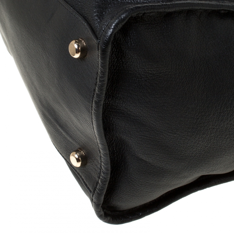 Pre Owned Coach Black Leather Rhyder 33 Satchel