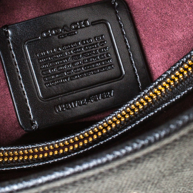 Pre Owned Coach Black Leather Christie Carryall Satchel 