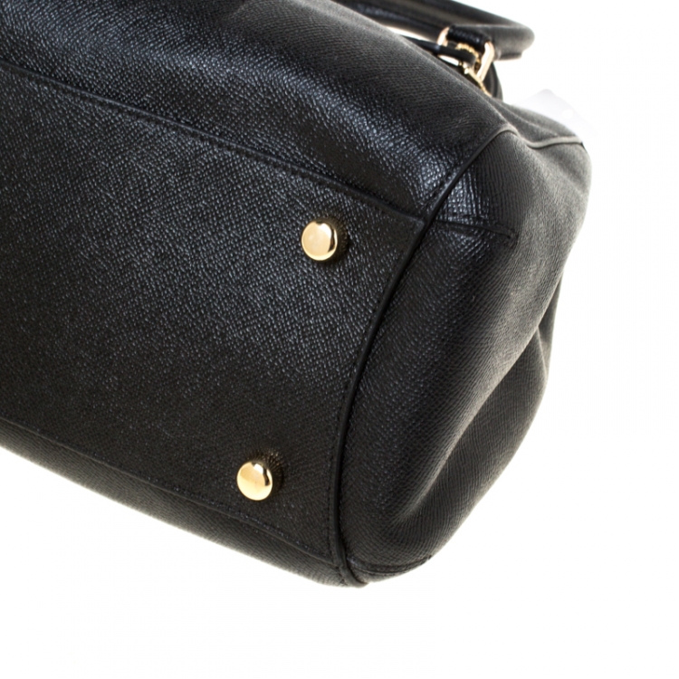 Pre Owned Coach Black Leather Christie Carryall Satchel 