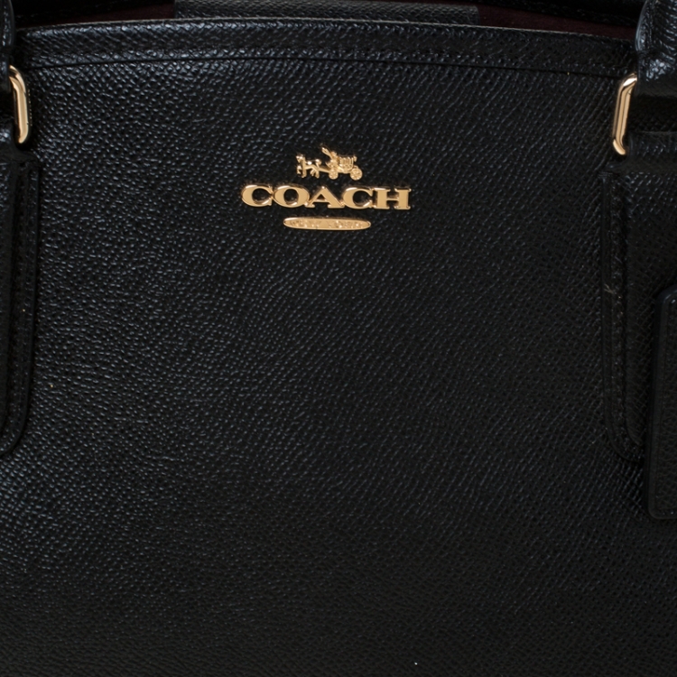 Pre Owned Coach Black Leather Christie Carryall Satchel 