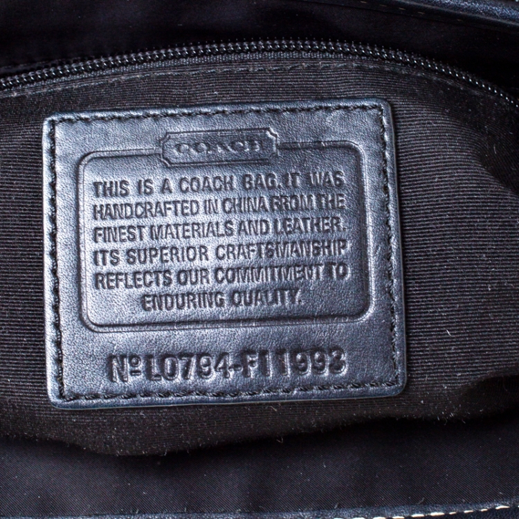 مملوكة مسبقًا Coach Black Satin and Suede Tote