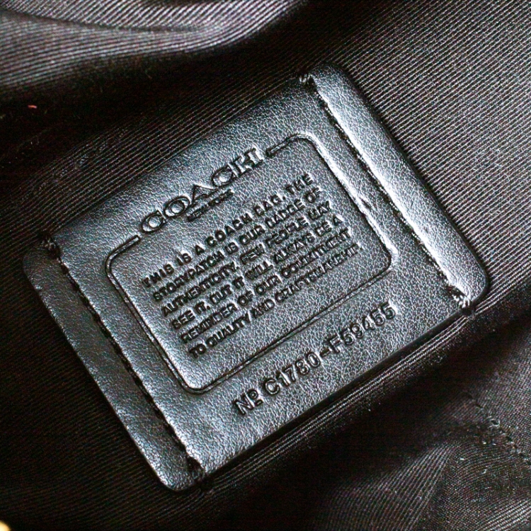 Pre Owned Coach Black Leather Harley Oxblood Hobo