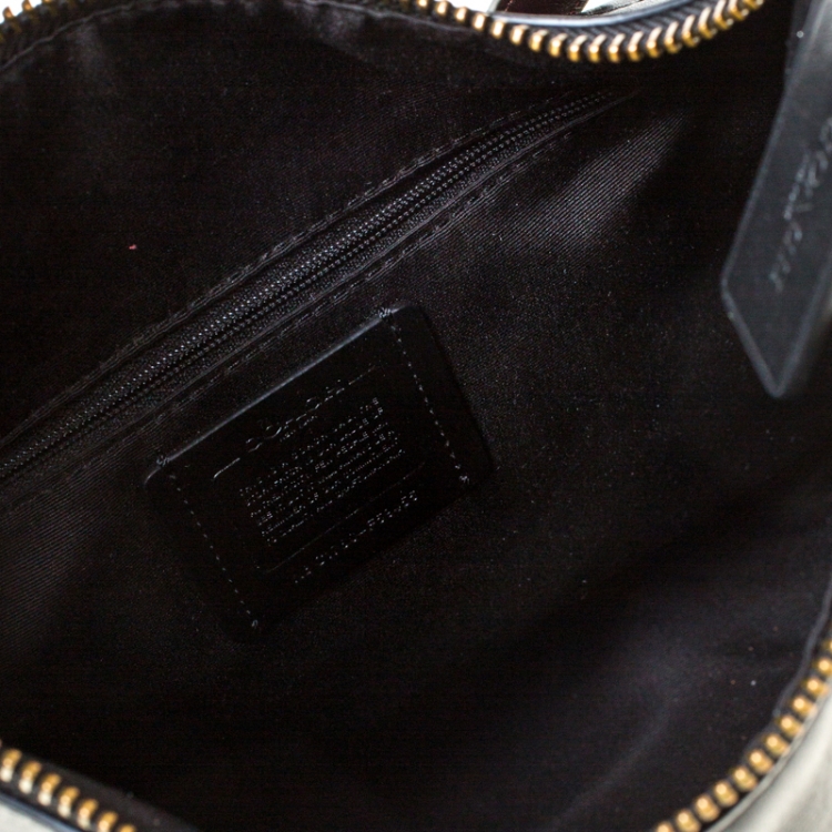 Pre Owned Coach Black Leather Harley Oxblood Hobo