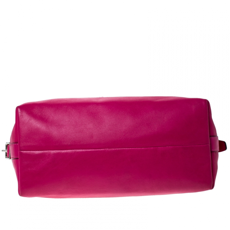 Pre Owned Coach Magenta Leather Molly Satchel