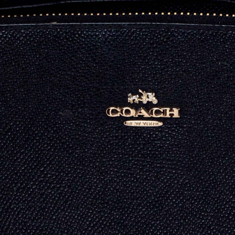 Pre Owned Coach Black Leather Christie Carryall Satchel 