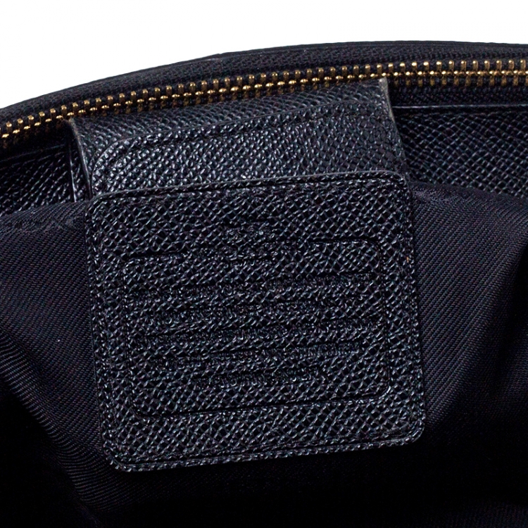 Pre Owned Coach Black Leather Christie Carryall Satchel 