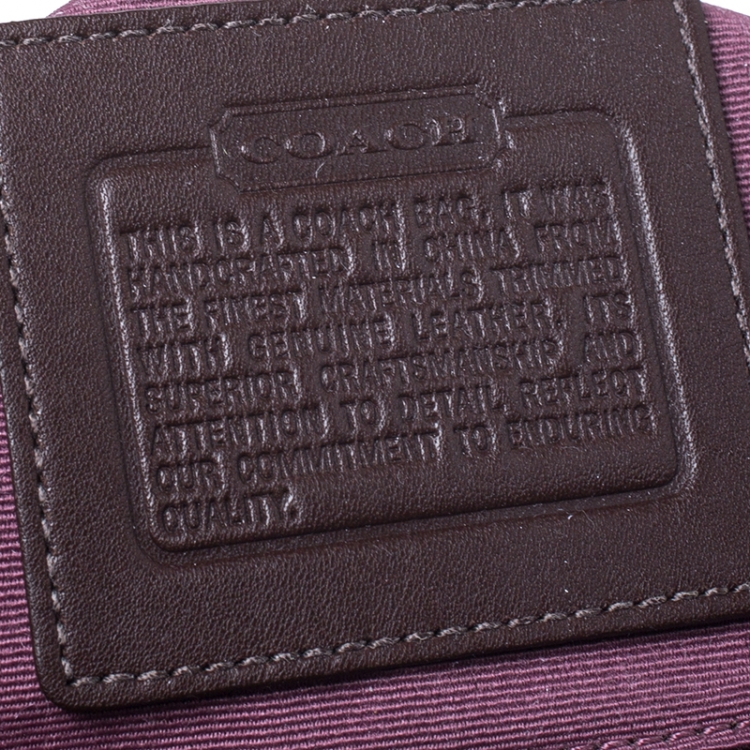 Pre Owned Coach Multicolor Patchwork Canvas/Leather/Suede and Calfhair Pochette