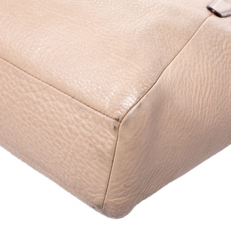 Pre Owned Coach Beige Leather Ava Satchel