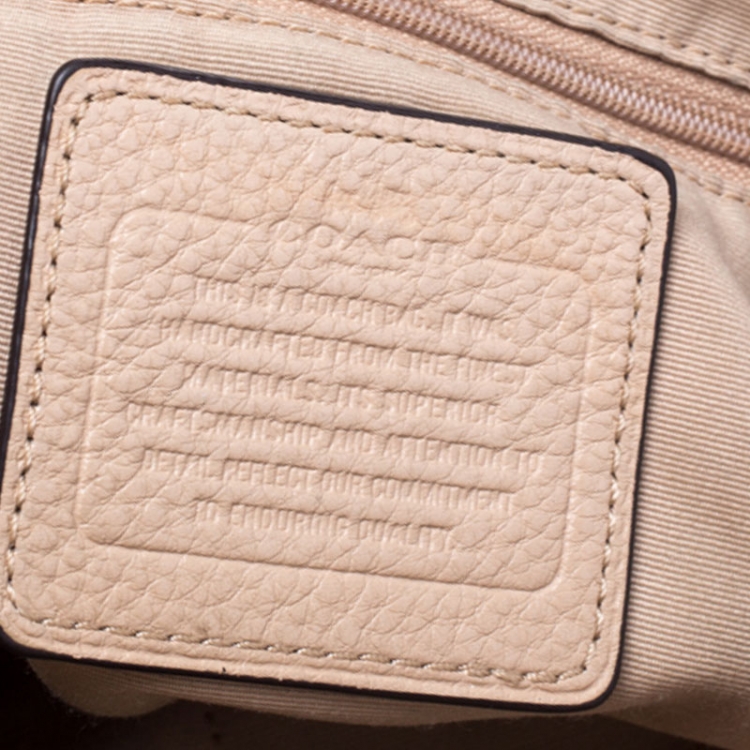 Pre Owned Coach Beige Leather Ava Satchel