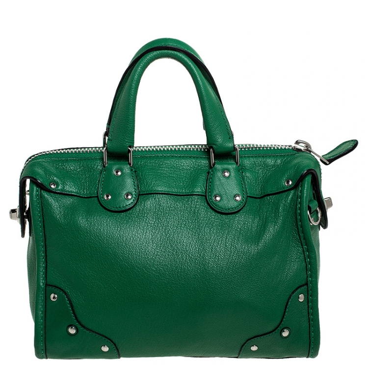 Pre Owned Coach Green Leather Mini Rhyder 33 Satchel