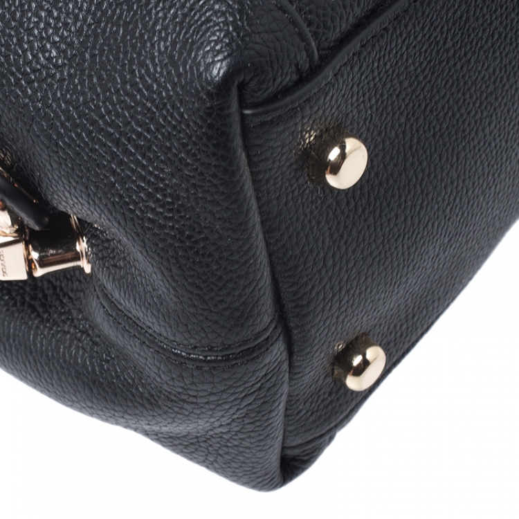 Pre Owned Coach Black Pebbled Leather Edie 31 Shoulder Bag
