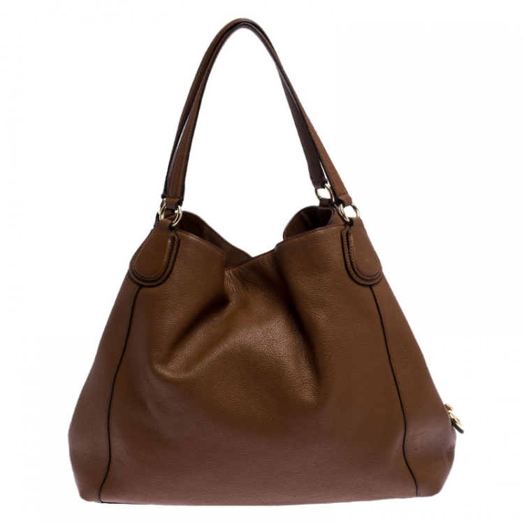 Pre Owned Coach Brown Leather Edie Shoulder Bag