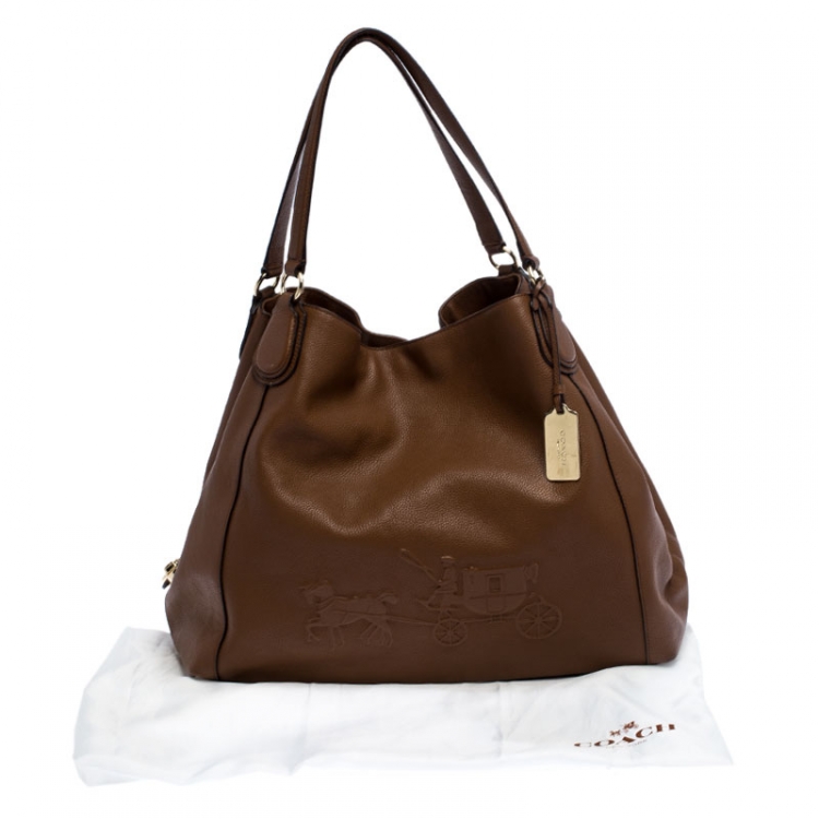 Pre Owned Coach Brown Leather Edie Shoulder Bag