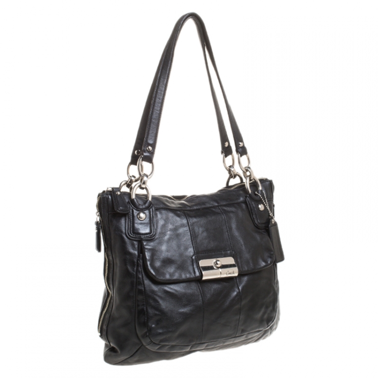 Pre Owned Coach Black Leather Kristin Shoulder Bag