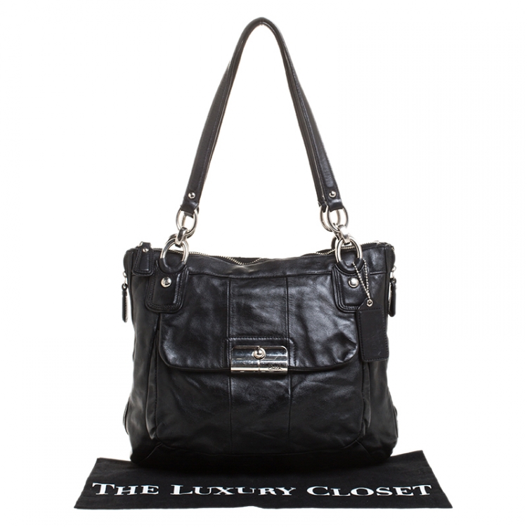 Pre Owned Coach Black Leather Kristin Shoulder Bag
