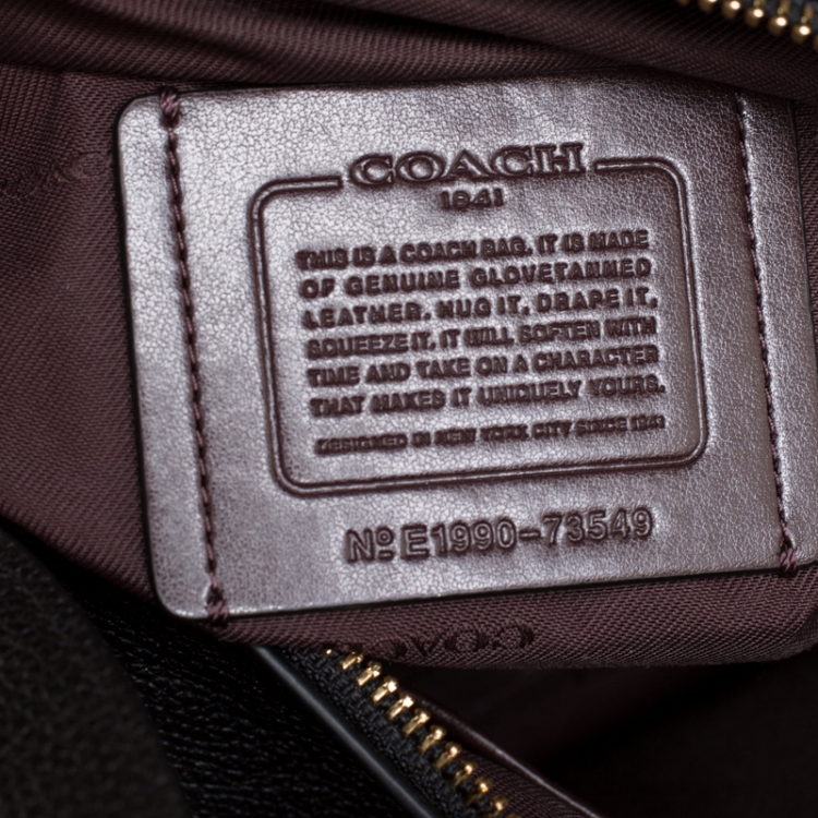 Pre Owned Coach Black Leather Hadley Hobo