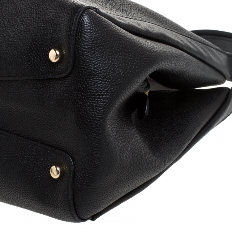 Pre Owned Coach Black Leather Hadley Hobo