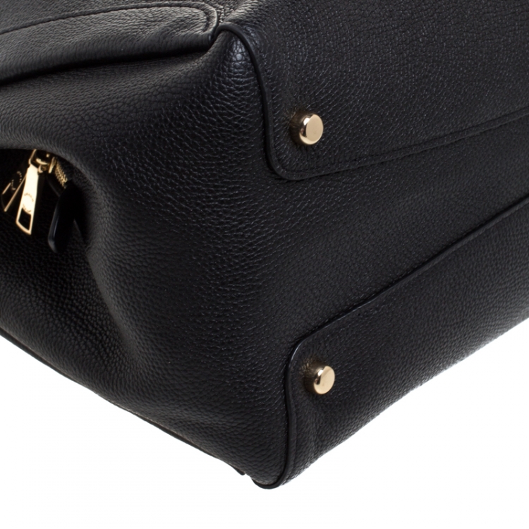 Pre Owned Coach Black Leather Hadley Hobo