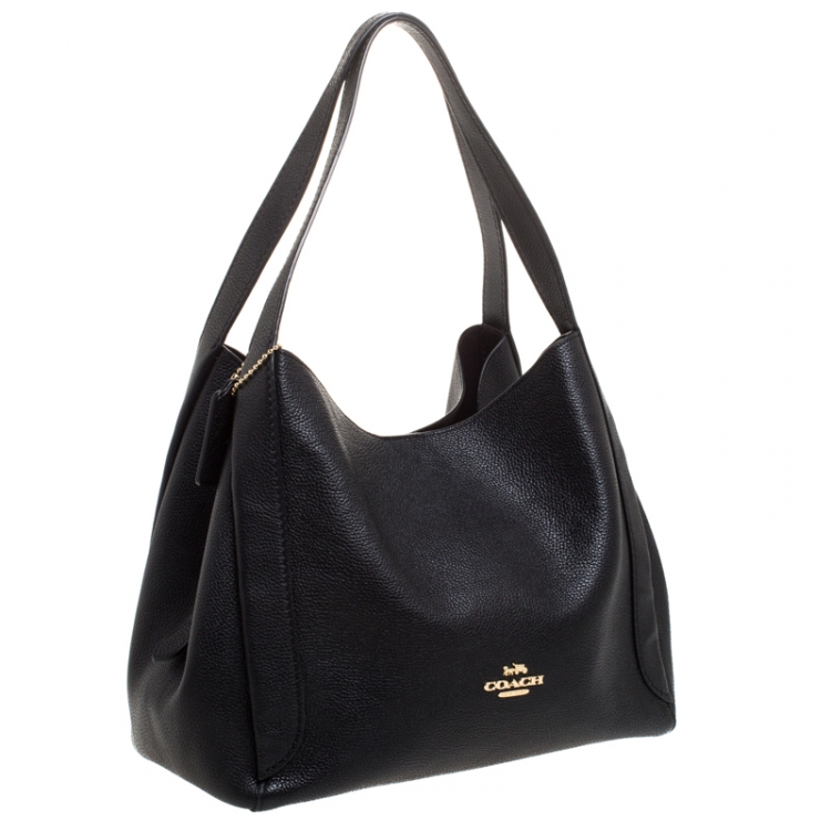 Pre Owned Coach Black Leather Hadley Hobo