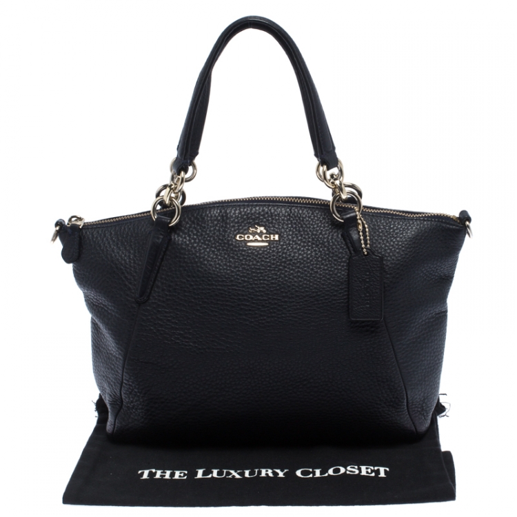 Pre Owned Coach Black Leather Kenley Satchel 