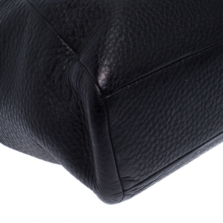 Pre Owned Coach Black Leather Kenley Satchel 