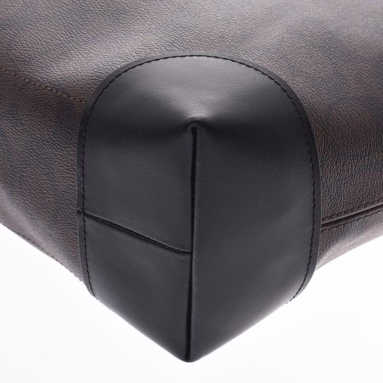 Pre Owned Coach Dark Brown Signature Canvas Tote