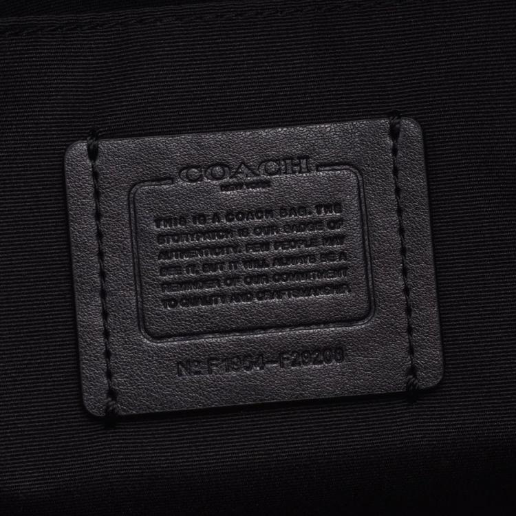 Pre Owned Coach Dark Brown Signature Canvas Tote