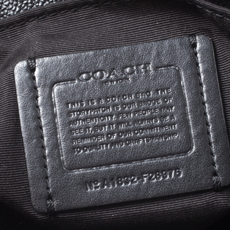 مملوكة مسبقًا Coach Black Leather Small Christie Carryall Satchel