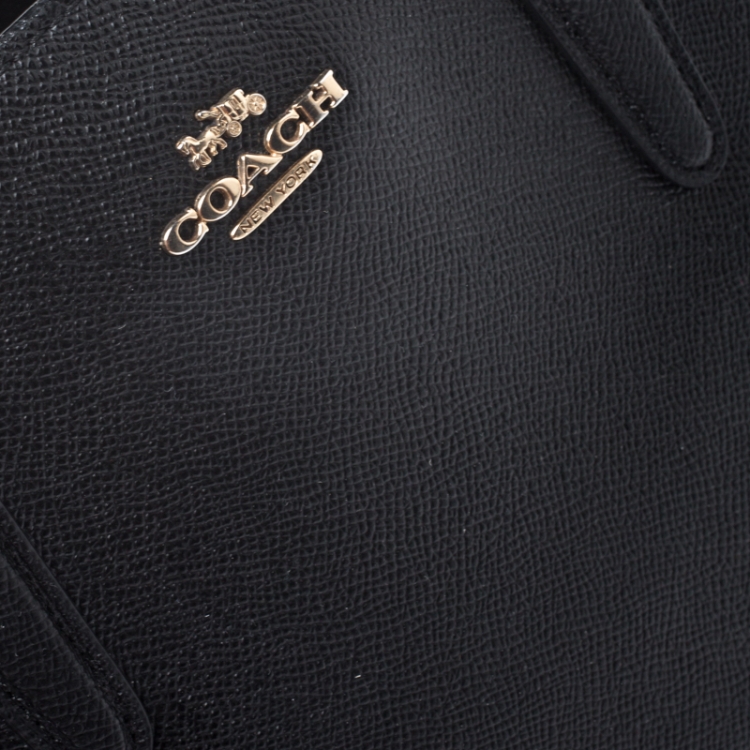 مملوكة مسبقًا Coach Black Leather Small Christie Carryall Satchel