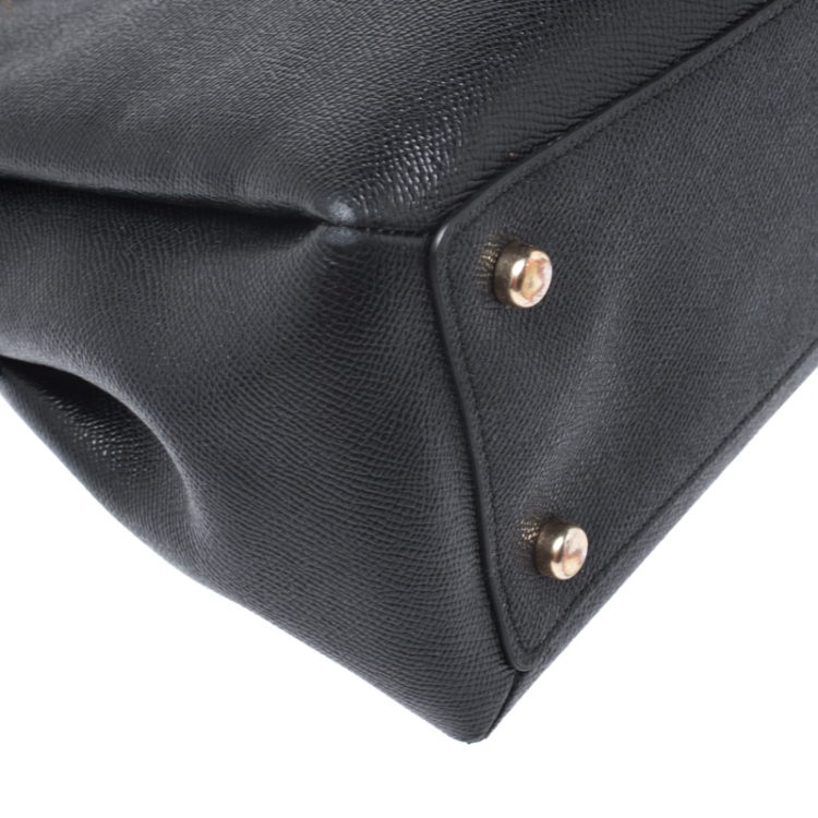 مملوكة مسبقًا Coach Black Leather Small Christie Carryall Satchel