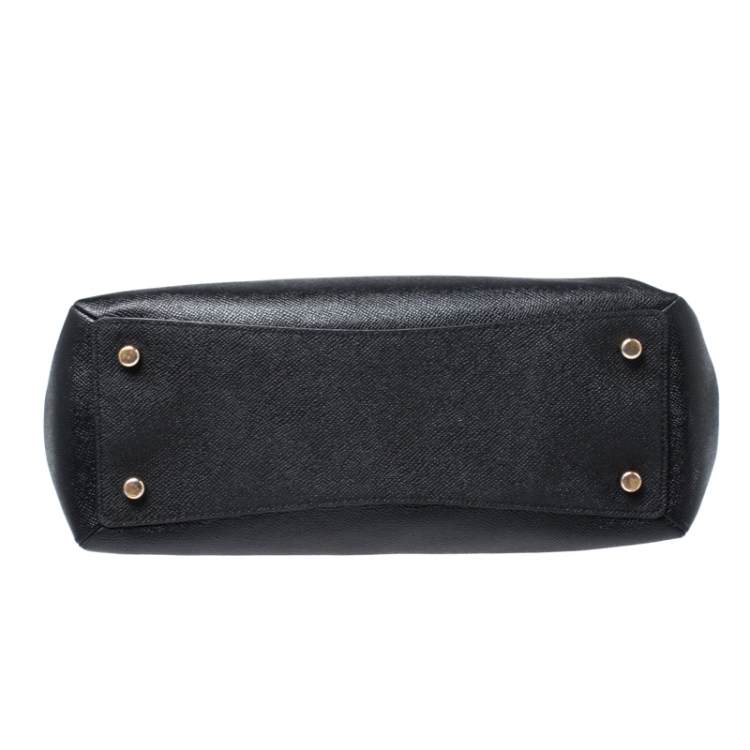 مملوكة مسبقًا Coach Black Leather Small Christie Carryall Satchel