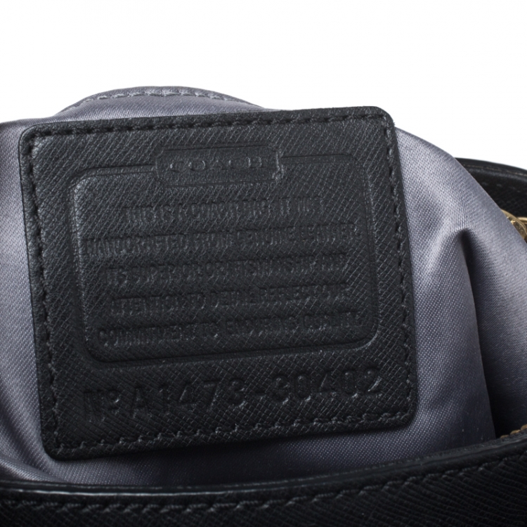 Pre Owned Coach Black Leather Christie Caryall Tote 