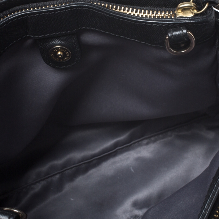 Pre Owned Coach Black Leather Christie Caryall Tote 