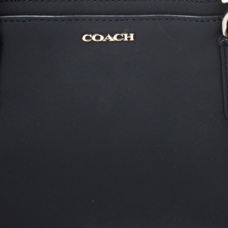 Pre Owned Coach Black Leather Christie Caryall Tote 