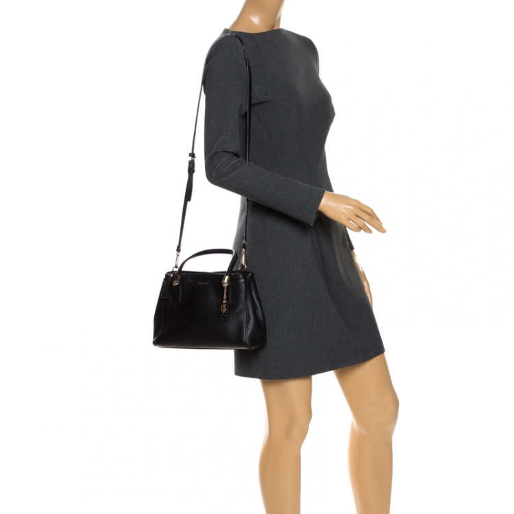 Pre Owned Coach Black Leather Christie Caryall Tote 