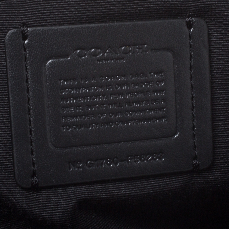 Pre Owned Coach Grey/Black Canvas and Leather Kelsey Satchel