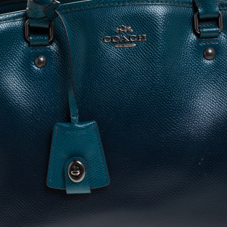 Pre Owned Coach Ombre Leather Margot Carryall Satchel