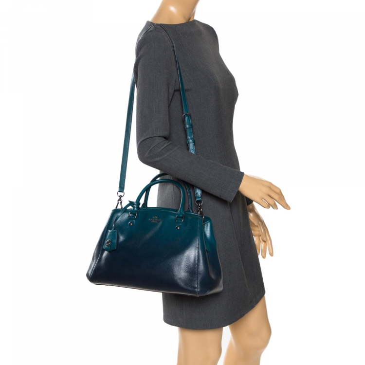 Pre Owned Coach Ombre Leather Margot Carryall Satchel
