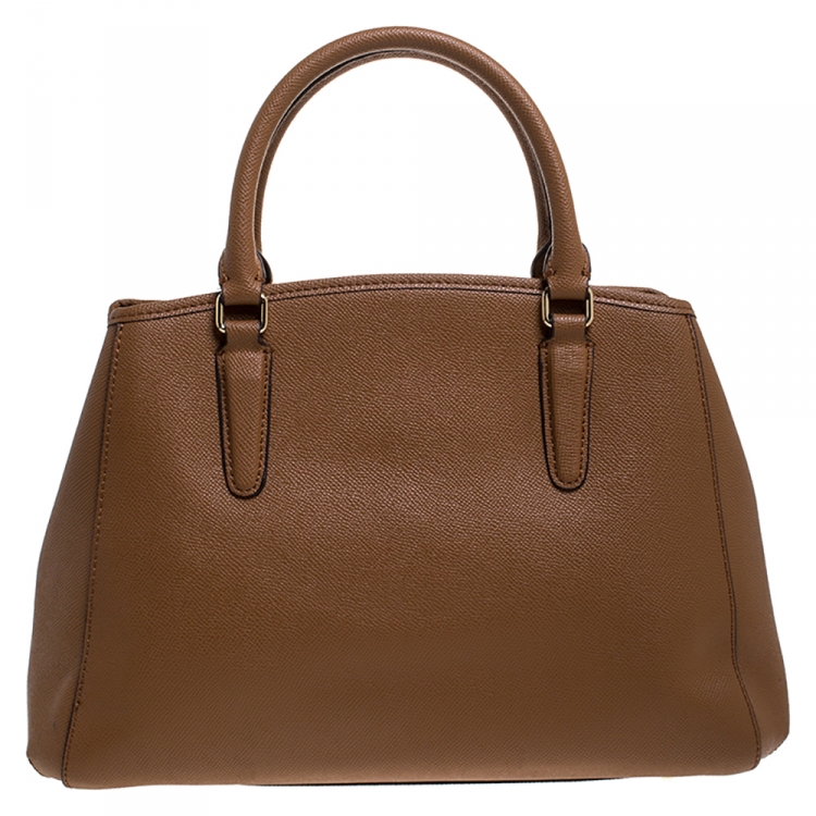 Pre Owned Coach Brown Leather Carryall Satchel
