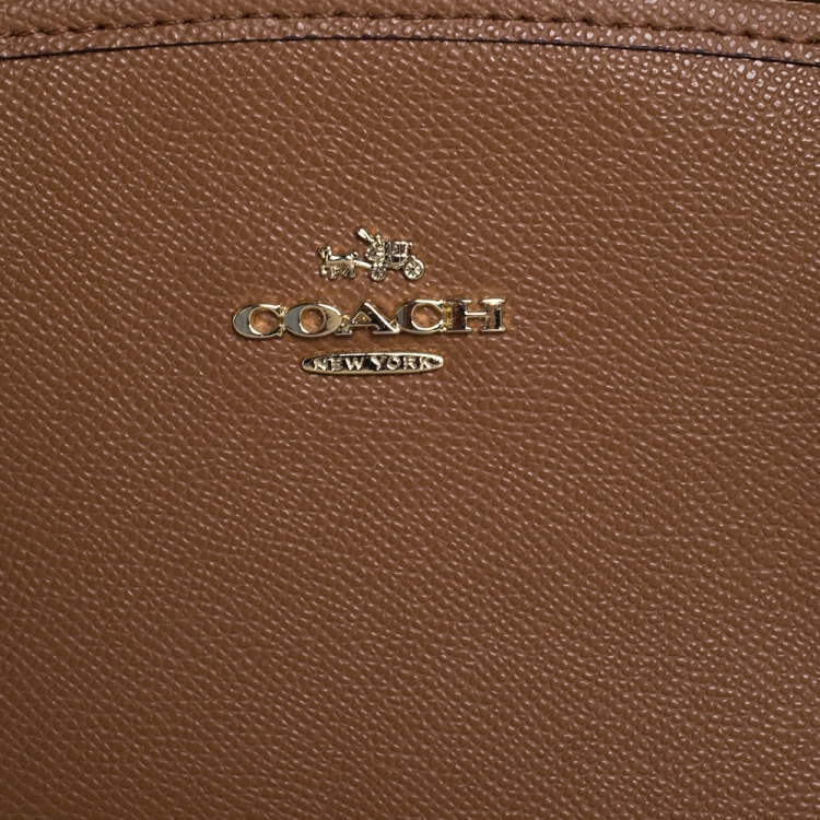 Pre Owned Coach Brown Leather Carryall Satchel