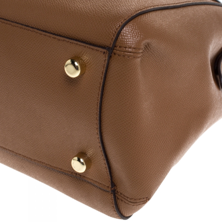 Pre Owned Coach Brown Leather Carryall Satchel