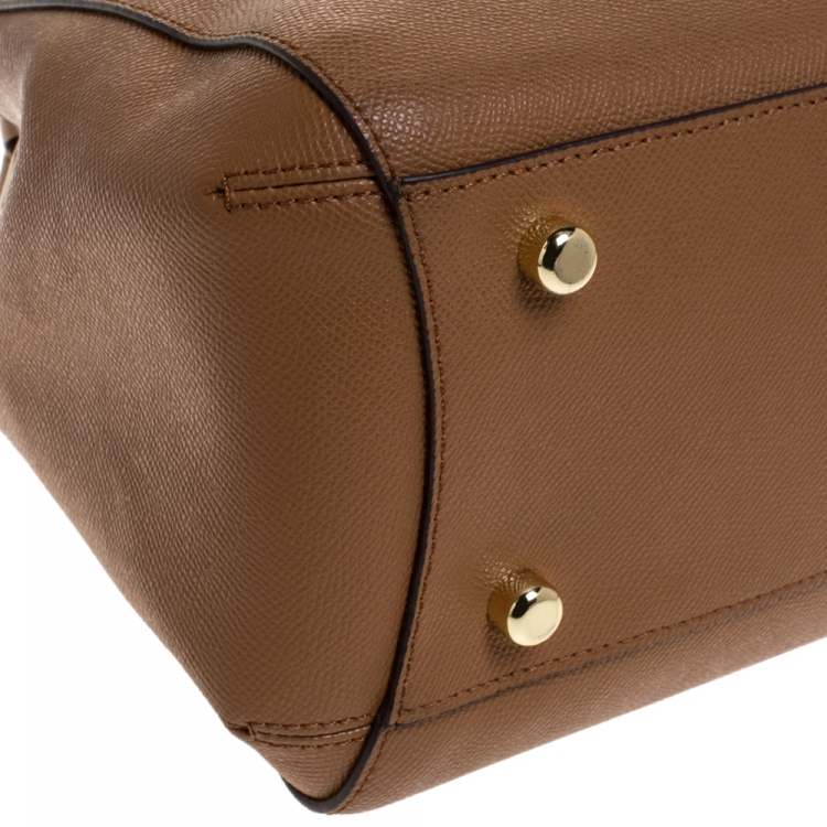 Pre Owned Coach Brown Leather Carryall Satchel