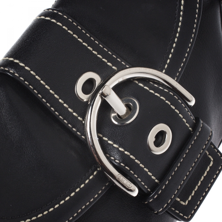 Pre Owned Coach Black Leather Soho Shoulder Bag