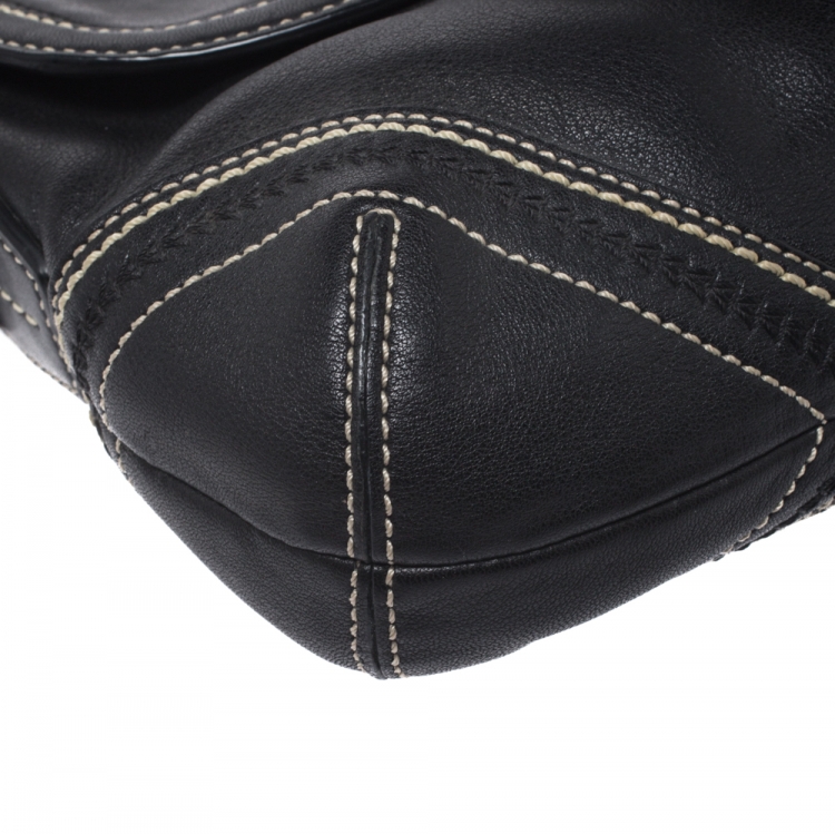 Pre Owned Coach Black Leather Soho Shoulder Bag