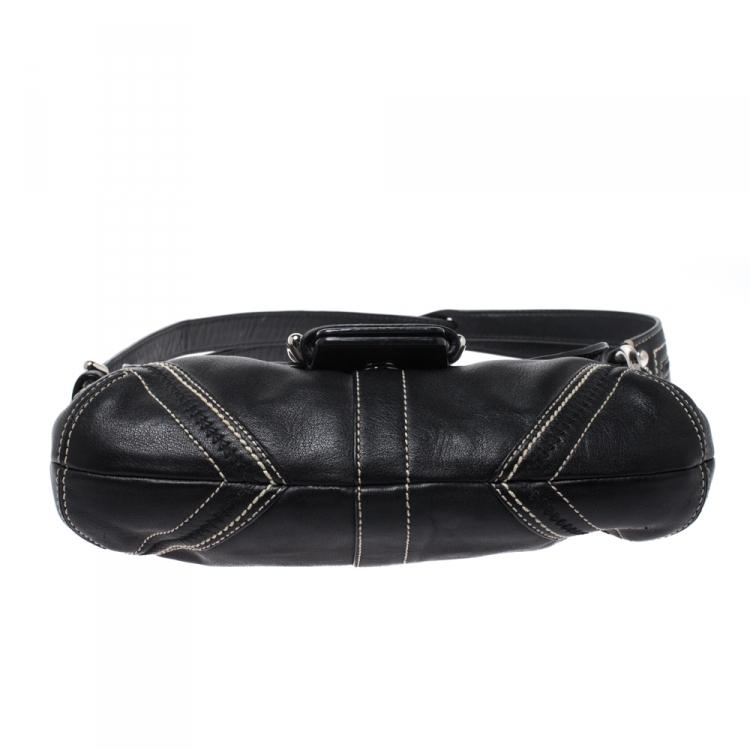 Pre Owned Coach Black Leather Soho Shoulder Bag