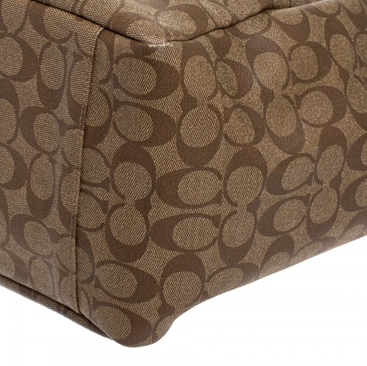 Pre Owned Coach Brown Signature Canvas Baby Diaper Bag