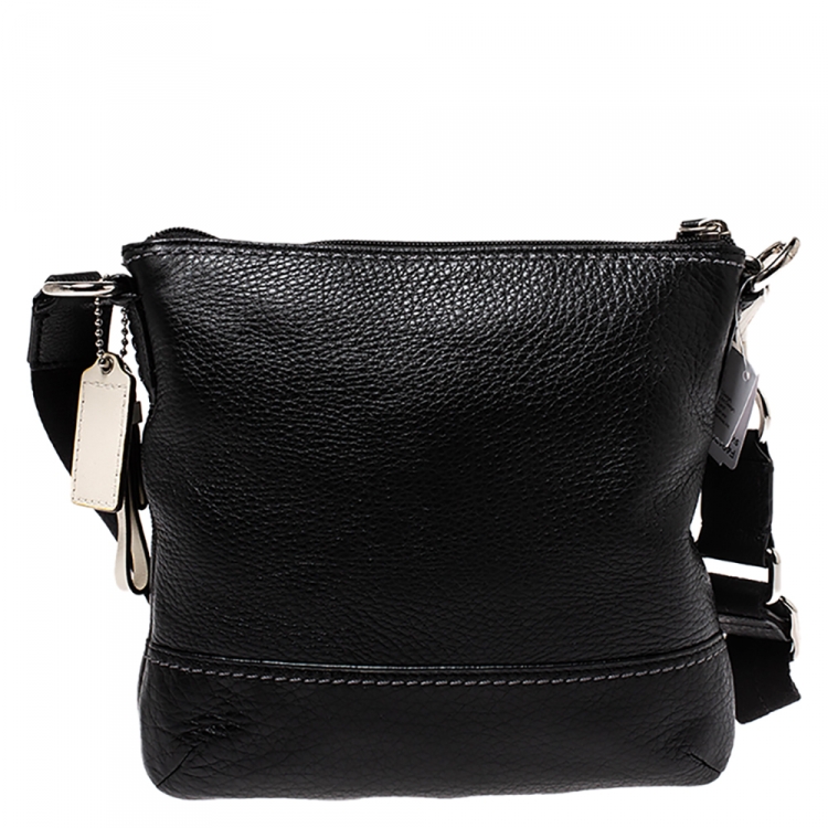 Pre Owned Coach Black Leather Park Crossbody Bag