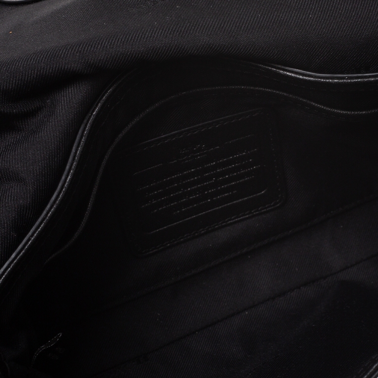 Pre Owned Coach Black Leather Dinky Crossbody Bag
