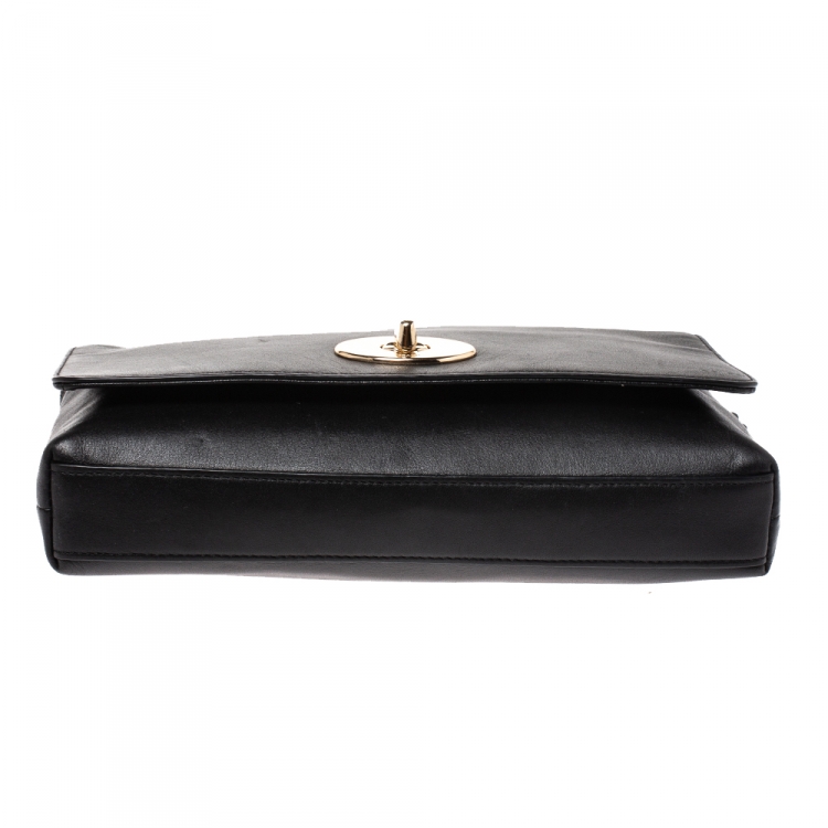 Pre Owned Coach Black Leather Dinky Crossbody Bag